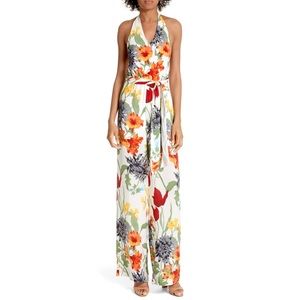 Alice+Olivia Floral Halter Jumpsuit NWT